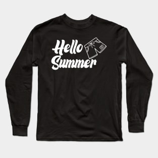 summer time vocation gifts design   hello summer for travel beach and surfing Long Sleeve T-Shirt